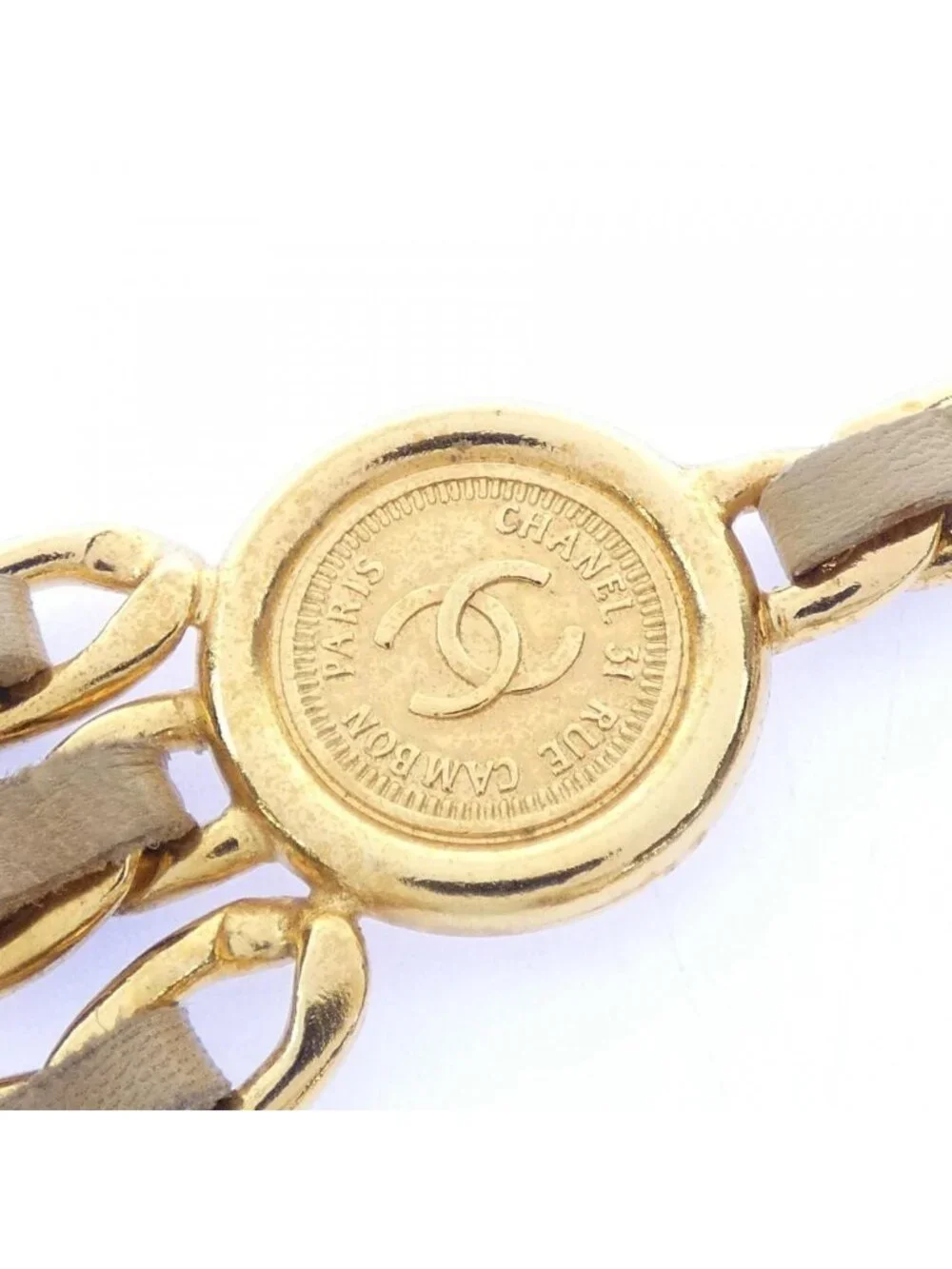 Chanel Vintage Belt Beige